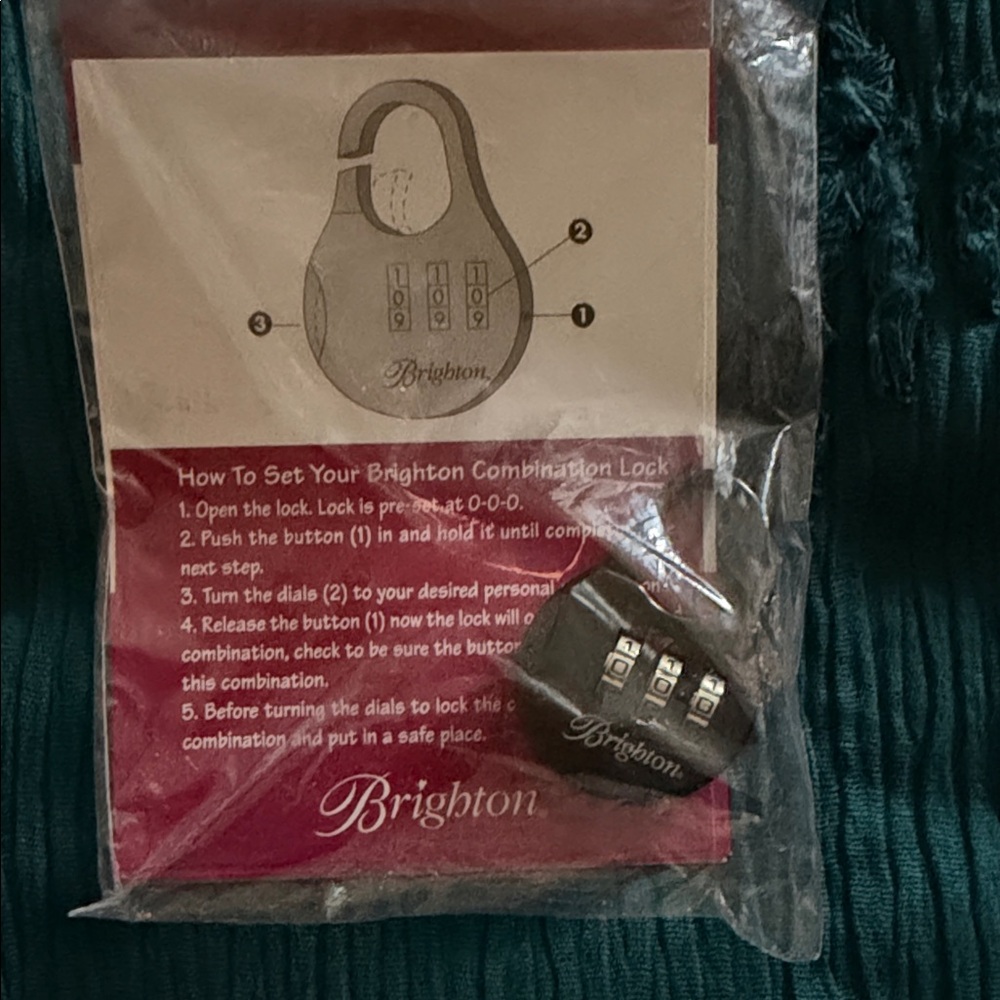 Brighton Black Secure Combination Lock